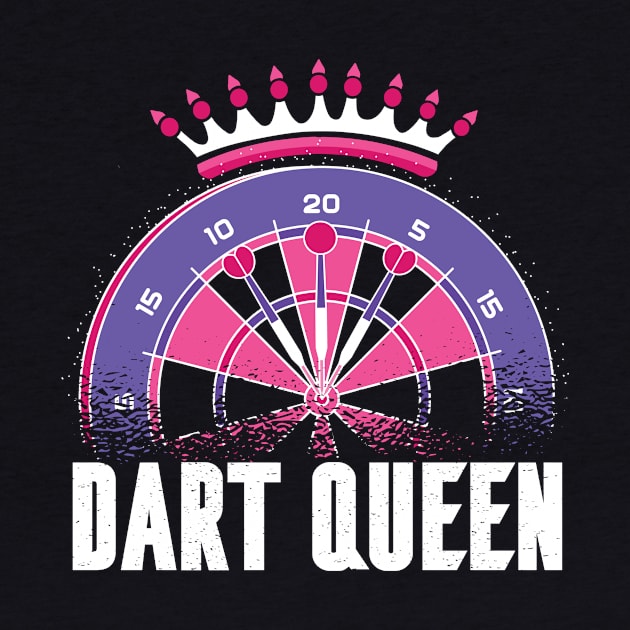 Darts Queen Funny Darts Women by Visual Vibes